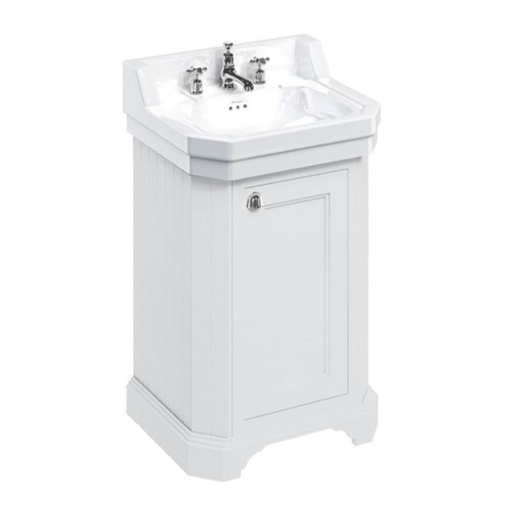 Burlington Edwardian Cloakroom Vanity Unit, 56cm with Basin